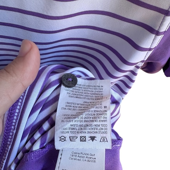 Puma Men's Golf Cool Cell Multi-Color Performance Polo Shirt Size XL Purple - Picture 6 of 7